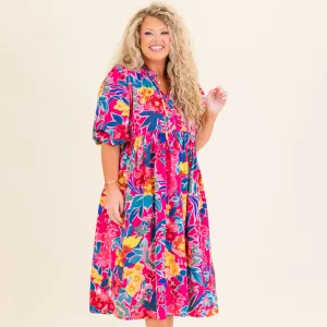 Such A Look Dress, Fuchsia
