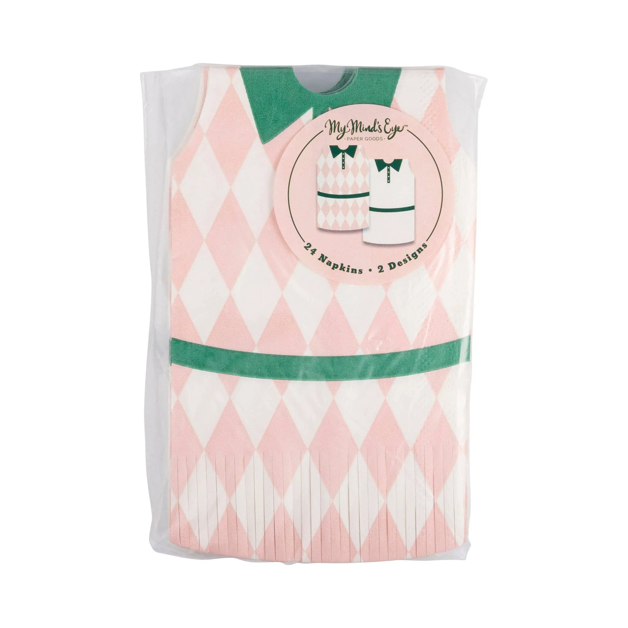 Tennis Dress Fringed Napkin Set 24pk.