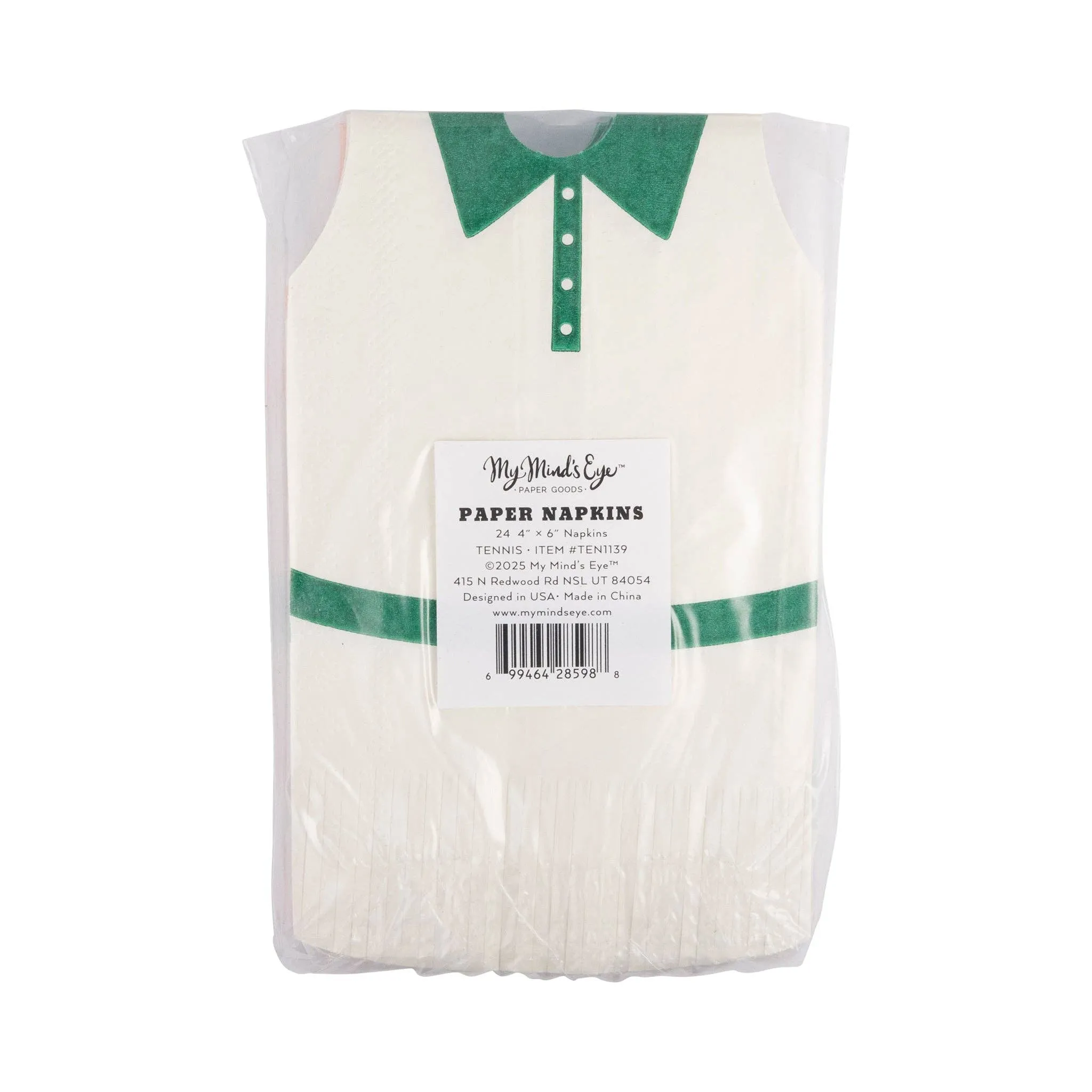 Tennis Dress Fringed Napkin Set 24pk.