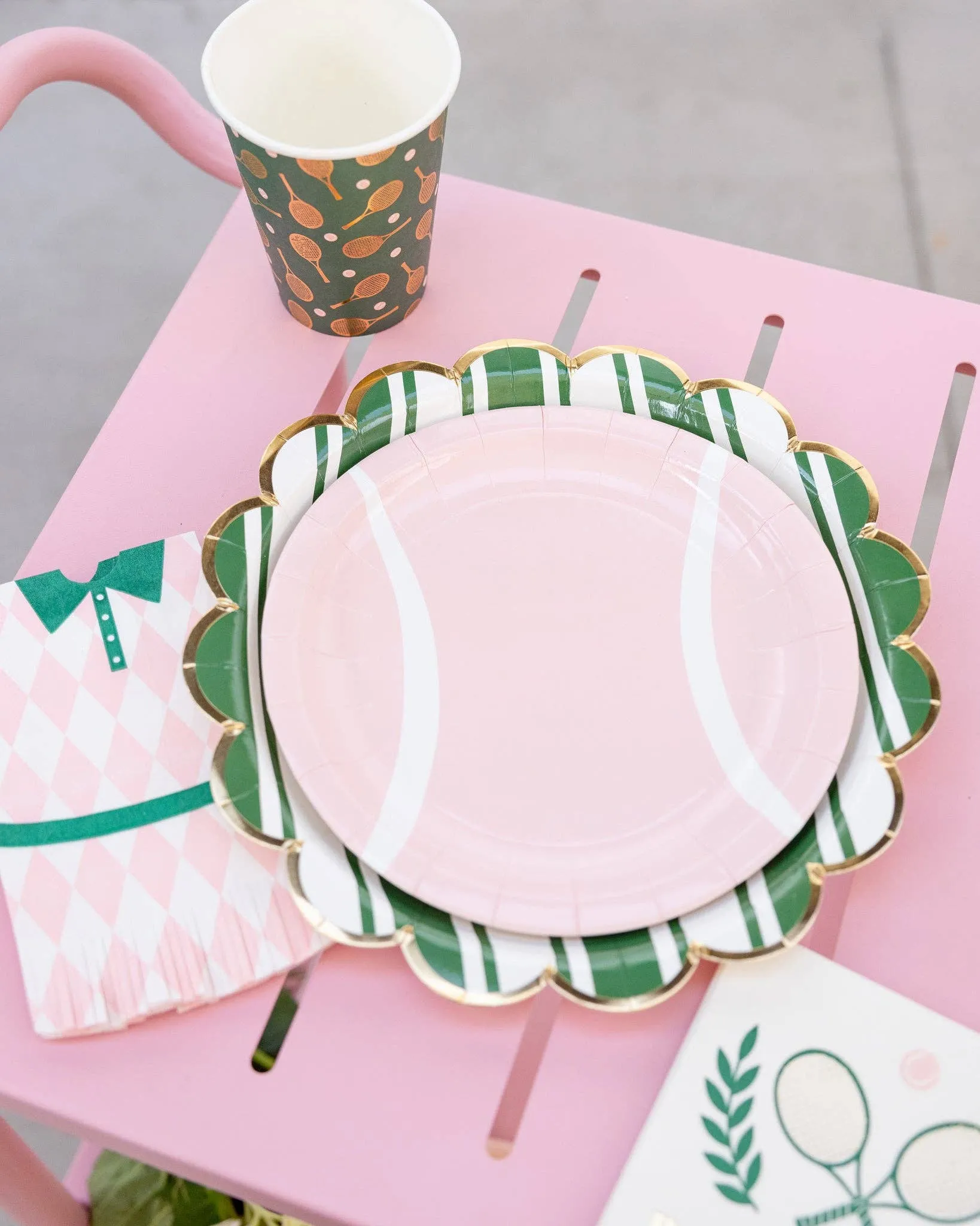 Tennis Dress Fringed Napkin Set 24pk.