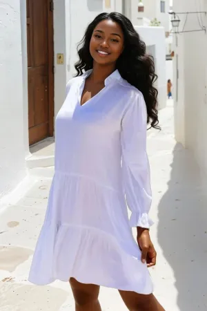 White Cotton Beach Dress Plus Size