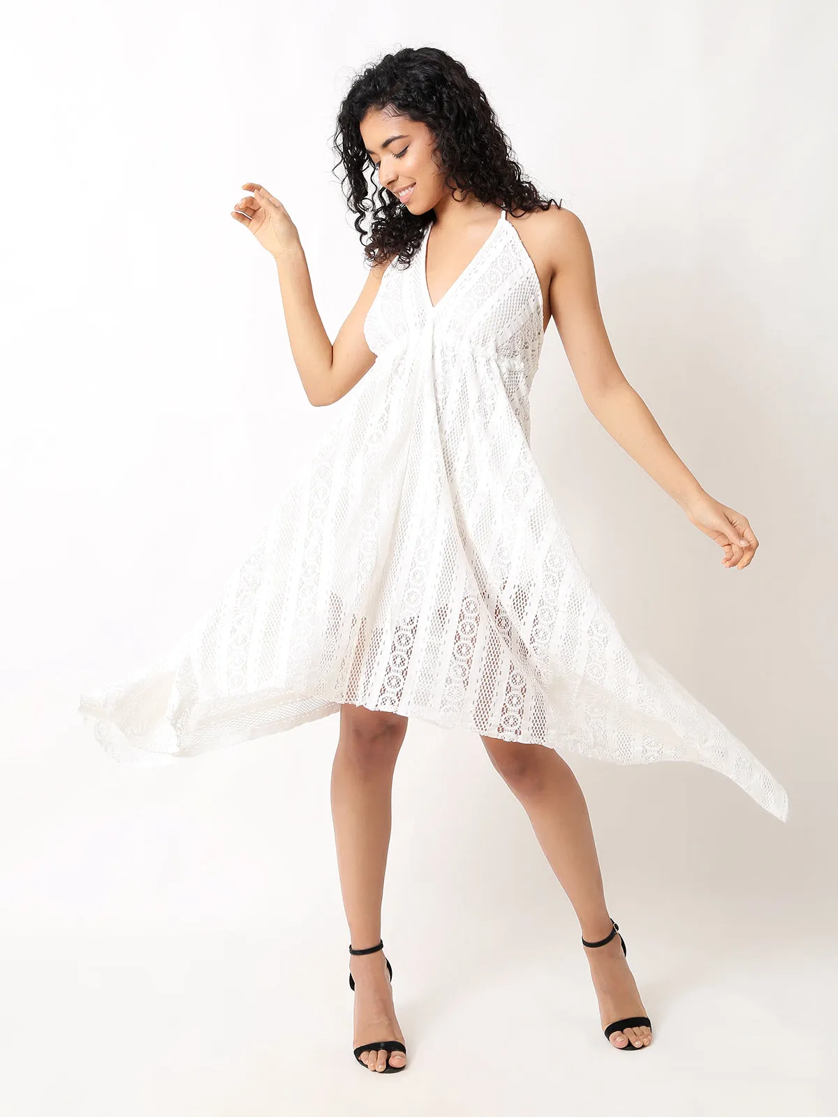 White Lace Long maxi Dress