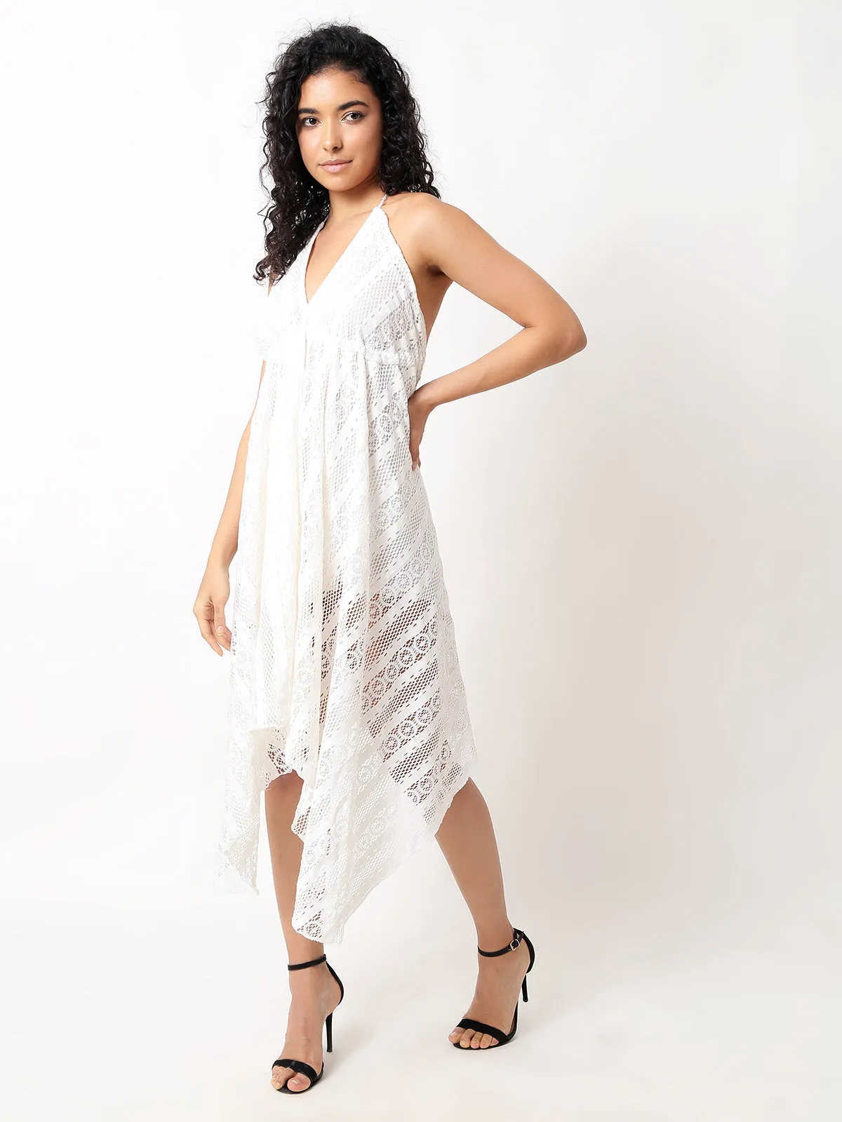 White Lace Long maxi Dress