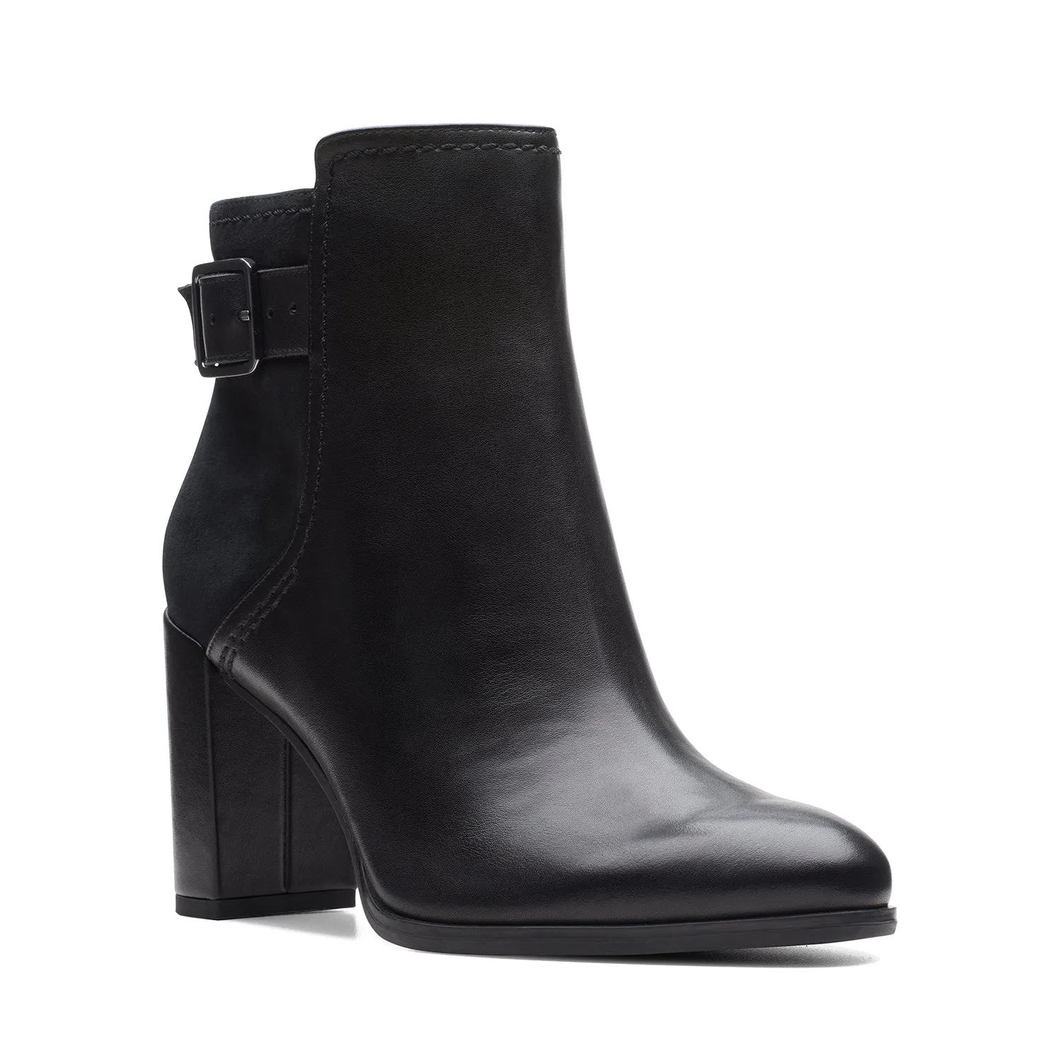 Womens - Freva 85 Buckle Black Leather