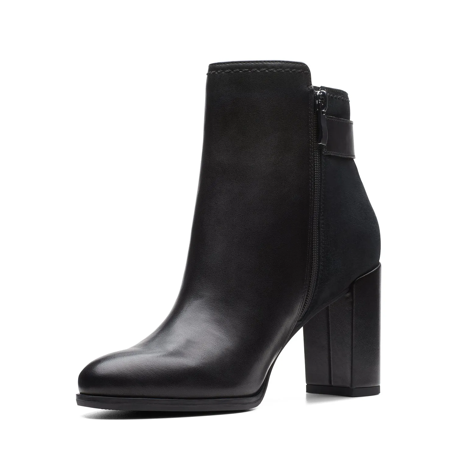 Womens - Freva 85 Buckle Black Leather