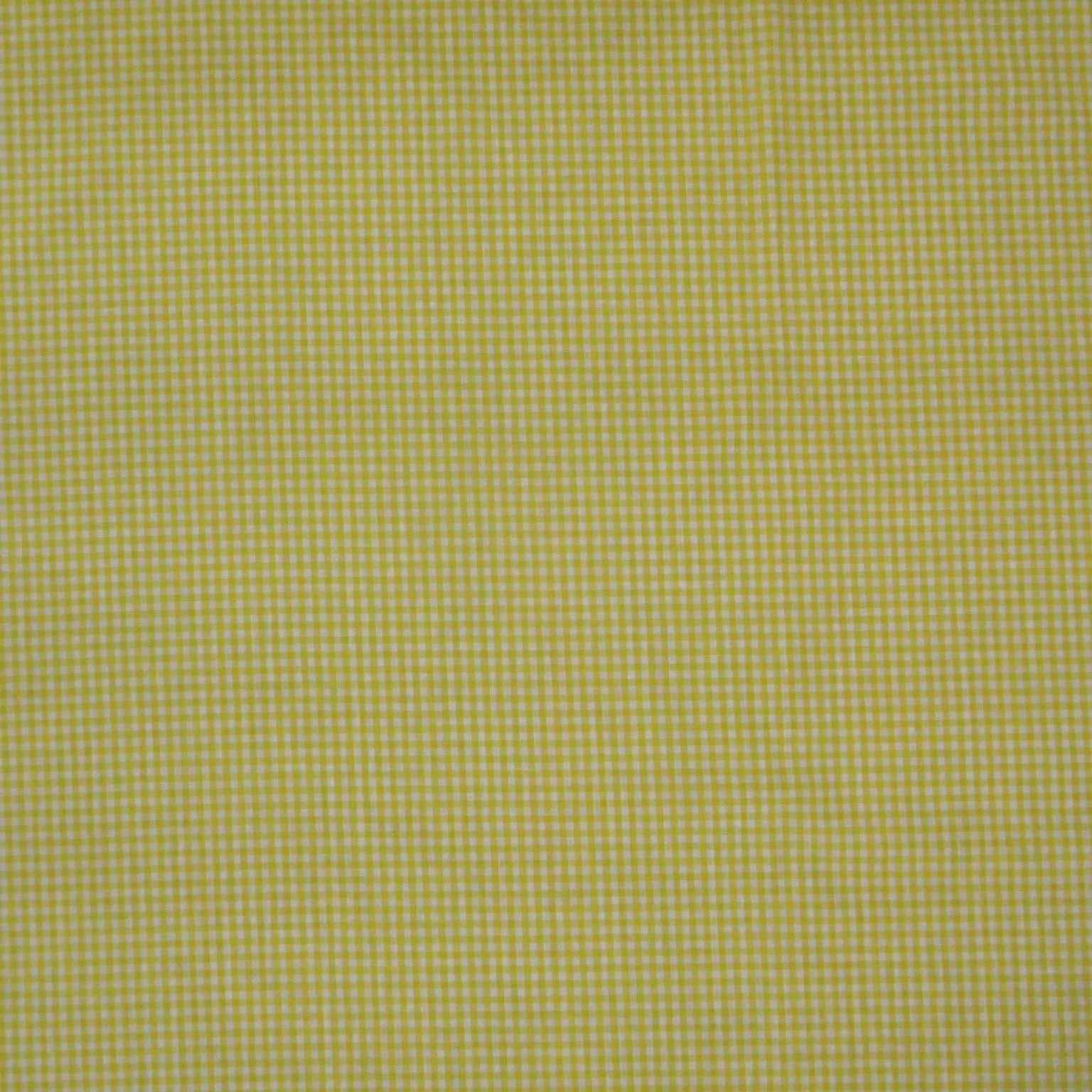 Yellow and White Gingham 1/8" Cotton Blended Broadcloth